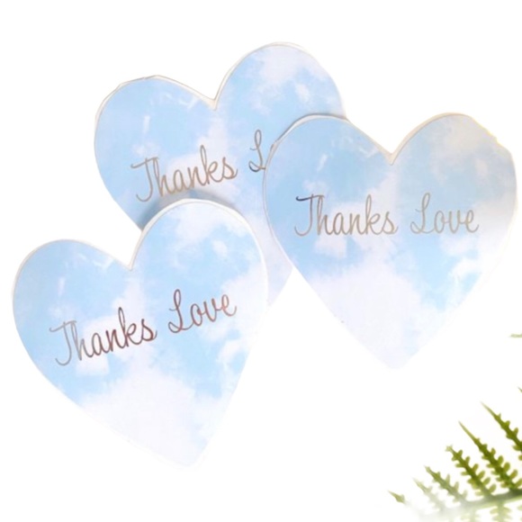 Other - 60 Cloud Heart Thanks Love Stickers
